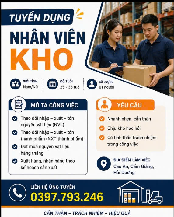 RECRUITING WAREHOUSE STAFF