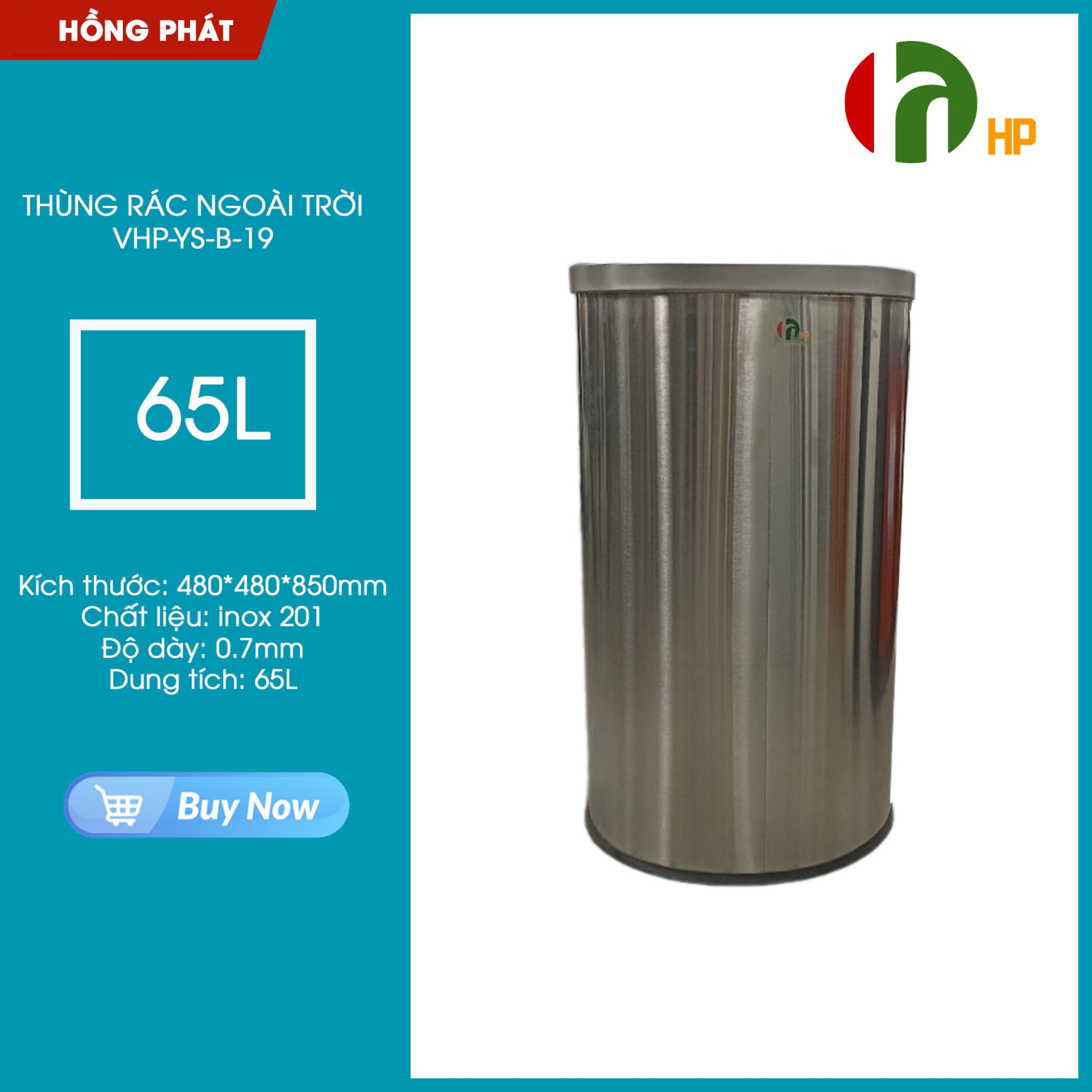 Thùng rác ngoài trời VHP-YS-B-19