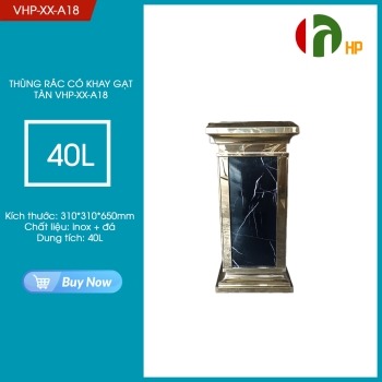 Gold-plated trash can with ashtray VHP-XX-A18