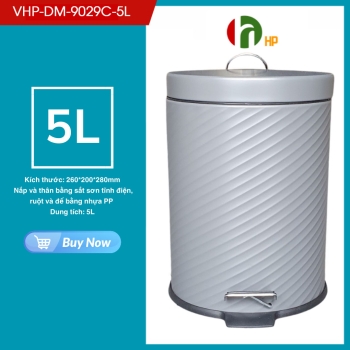 5 liter stainless steel trash can VHP-DM-9029C-5L