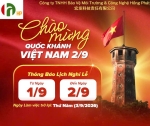 ? THÔNG BÁO NGHỈ LỄ QUỐC KHÁNH 2/9