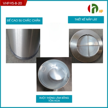 Outdoor trash can with rocking lid VHP-YS-Y-20