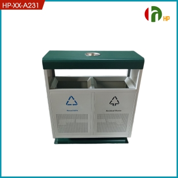 2-compartment outdoor trash can VHP-JM-HK188
