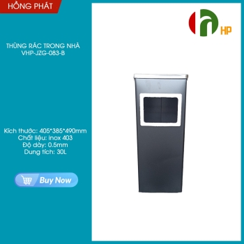 Trash can with stainless steel ashtray VHP-JZG-A-084