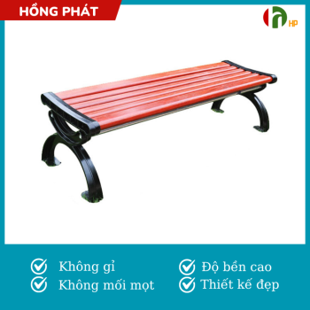 Backless garden bench, wood plastic / park chair VHP-LC-002 (1) (1)