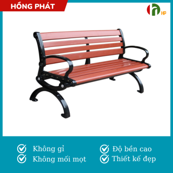 Backless garden bench, wood plastic / park chair VHP-LC-002 (1)