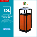 Thùng rác gỗ nhựa ngoài trời - VHP-HS-002