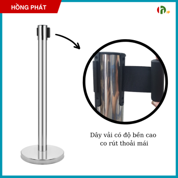 Barrier poles, posts for dividing lanes in stainless steel