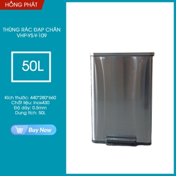 INDOOR TRASH BIN WITH FOOT PEDAL VHP-YS-B-109