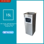 Thùng rác inox có gạt tàn VHP-JZG-A-083