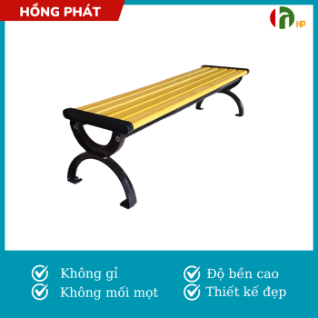 Backless garden bench, wood plastic / park chair VHP-LC-002
